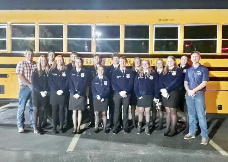 Members of the Willow Springs FFA competed at the Area 13 Fall Public Speaking Contest Tuesday evening in West Plains, and two individuals will be moving on to the South Central District contest taking place Nov. 9 in Rolla, shared school district Communications Director Jenny Hayward. Students were tasked with presenting six- to eight-minute speeches for judges. The Bears’ Opening/Closing Ceremonies team placed second, and individual members Katy Spence placed first with her her speech on sheep and Kolton Stolba placed third with a speech on young farmers/young farm wives. Nine other FFA Bears presented speeches during the contest. Spence and Stolba will be joined in the Rolla contest by other ranking FFA members from St. Louis and St. Louis County; Jefferson, Washington, Franklin, Gasconade, Crawford, Osage, Maries, Miller, Pulaski, Phelps, Dent, Shannon, Texas, Oregon and Howell counties; and eastern Douglas and Ozark counties.