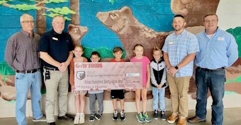 G &amp; W Foods of Willow Springs recently presented a check to the Willow Springs Elementary School in the amount of $961.97. The funds are issued from the Partners in Education program sponsored by G &amp; W Foods. Since beginning the program, G &amp; W Foods has given $8,530.87 to the Willow Springs Elementary School. “G &amp; W Foods is proud to support our young people with the Partners in Education which is based on 1% of receipts that are collected by school,” said store officials. From left: G &amp; W Foods Assistant Manager Dan Sheehan; elementary Principal Chris Rodgers; students Emery McKee, Trustyn Davis, Teigan Collins-Bell, Alexis Wilson and Hudson Brower; elementary Assistant Principal Logan Schwalm; and G &amp; W Foods Store Manager Mitchell Harris.